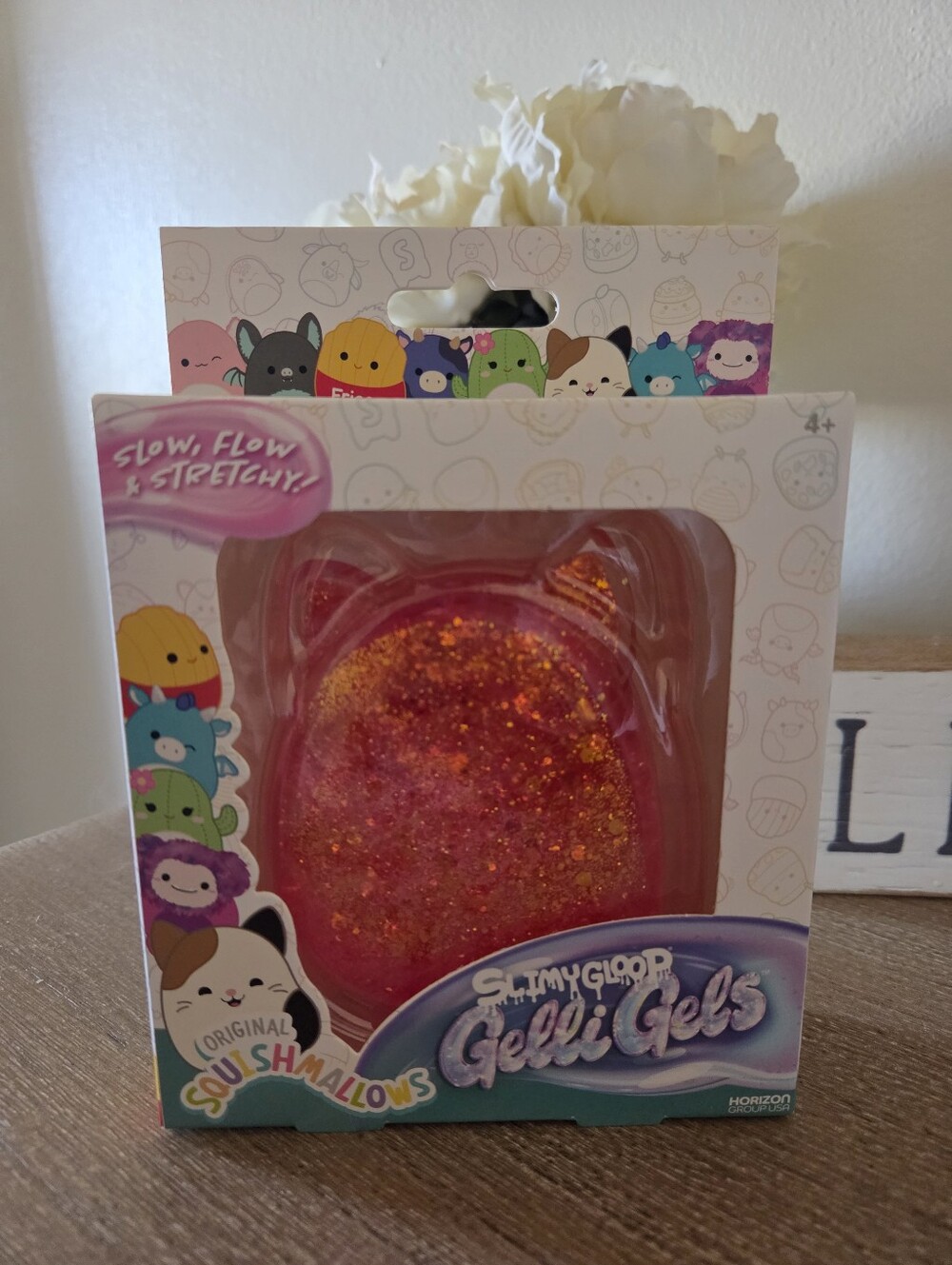 Squishmallows Glitter Gelli Gels Squishy Toy -pink